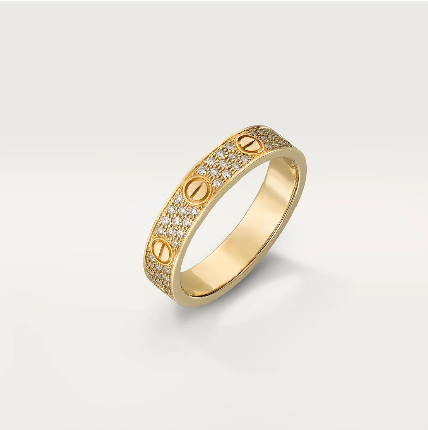 LOVE ring, Small Model - Paved