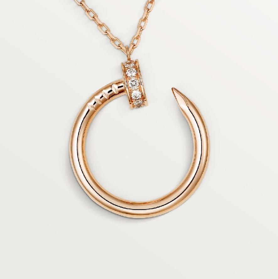 Juste un Clou necklace, Two face - Paved