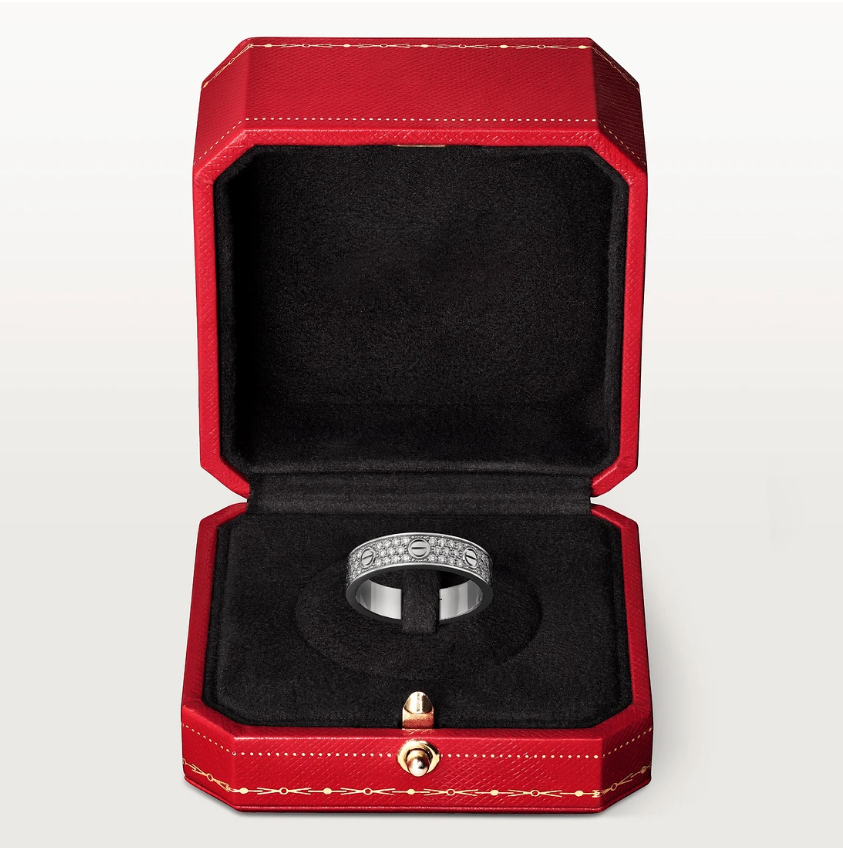 LOVE ring, Small Model - Paved