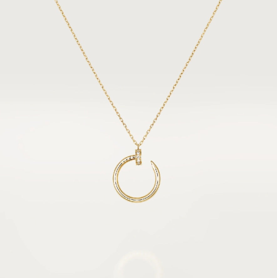 Juste un Clou necklace, Two face - Paved