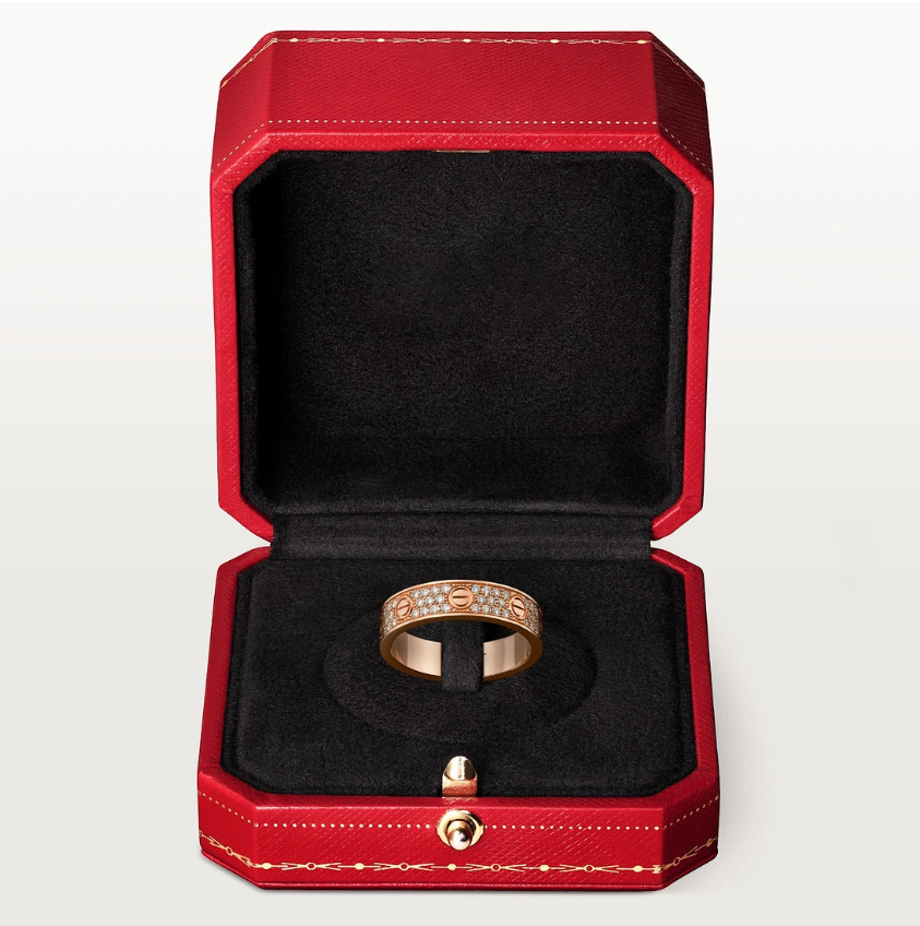 LOVE ring, Small Model - Paved