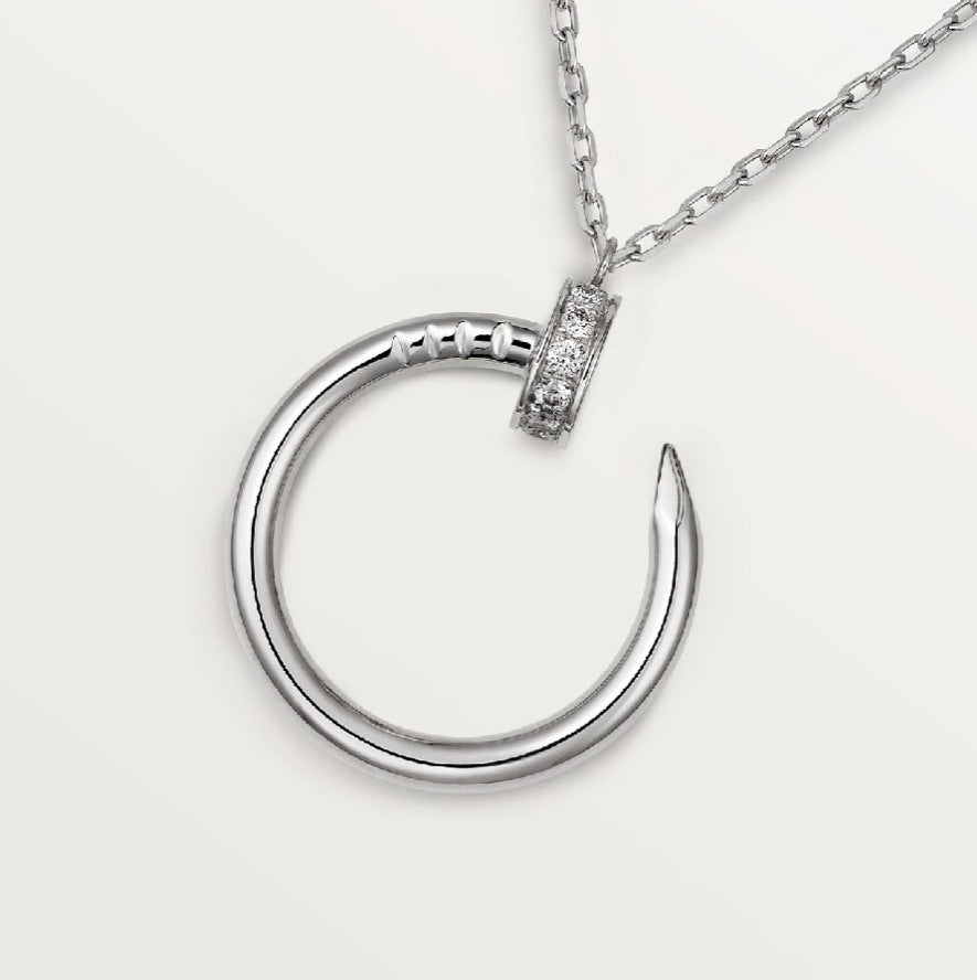 Juste un Clou necklace, Two face - Paved