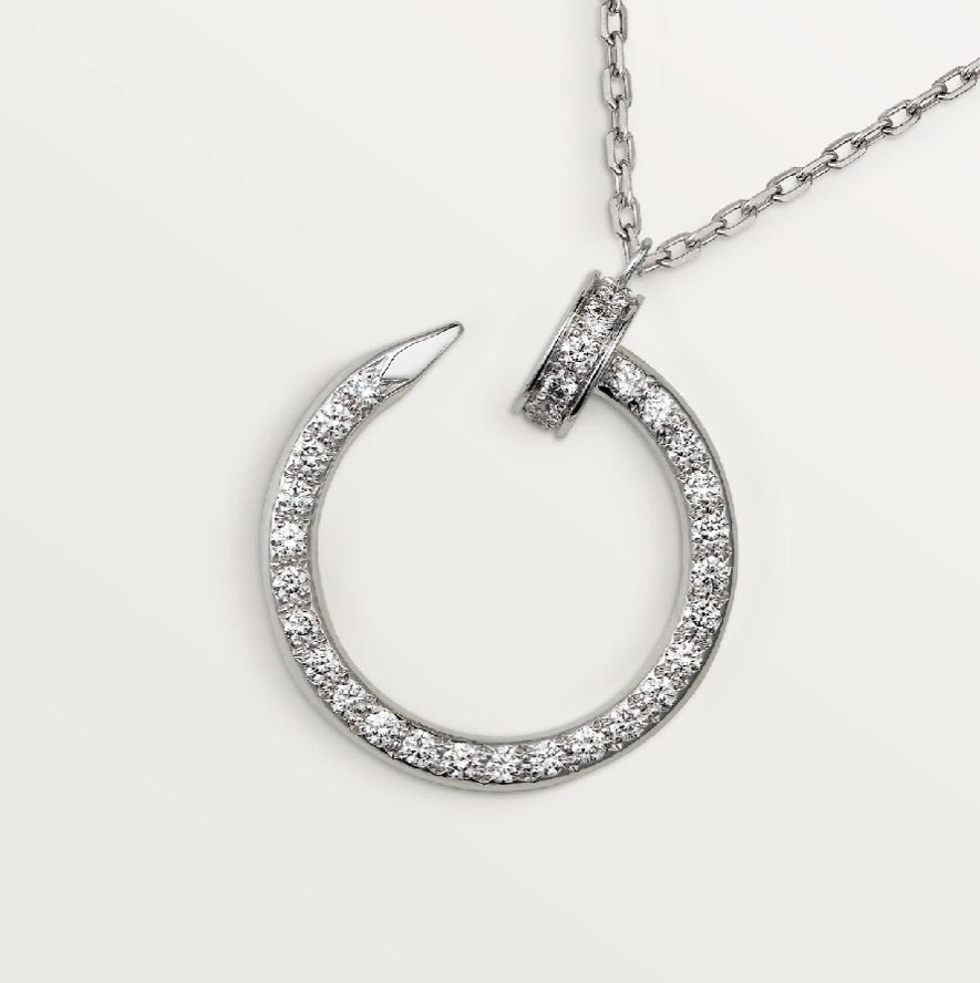 Juste un Clou necklace, Two face - Paved