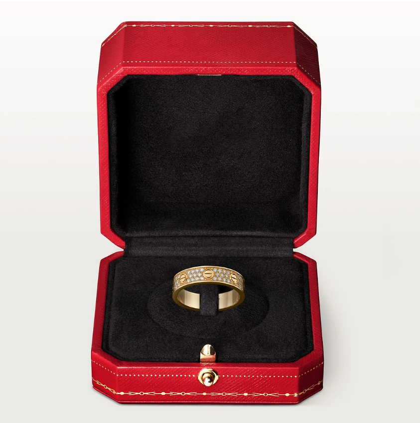 LOVE ring, Small Model - Paved